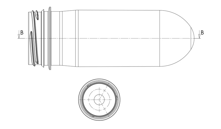 115g PET Bottle Preform With 55MM Neck