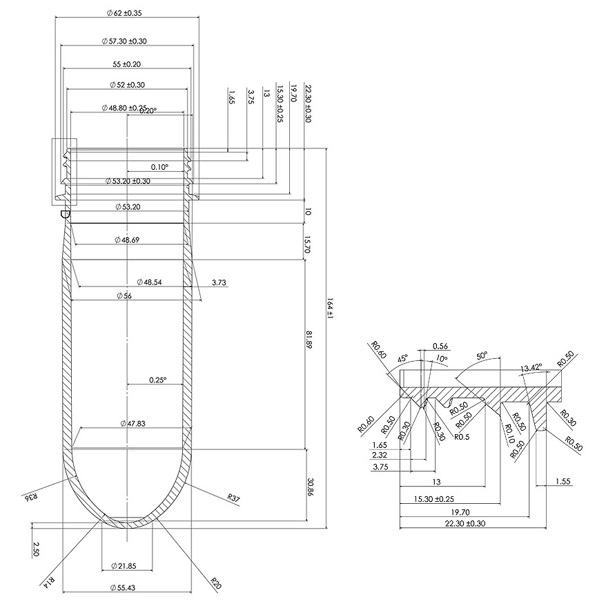 115g PET Bottle Preform With 55MM Neck