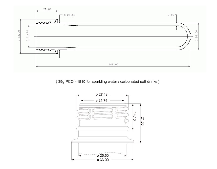 PCO-1810 PET Preform