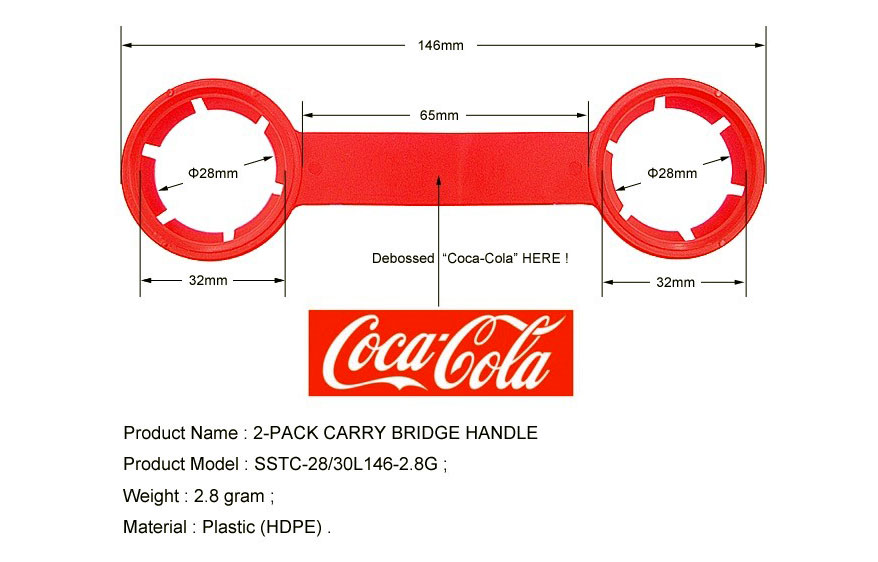 28mm 2 pack plastic carrying handle 