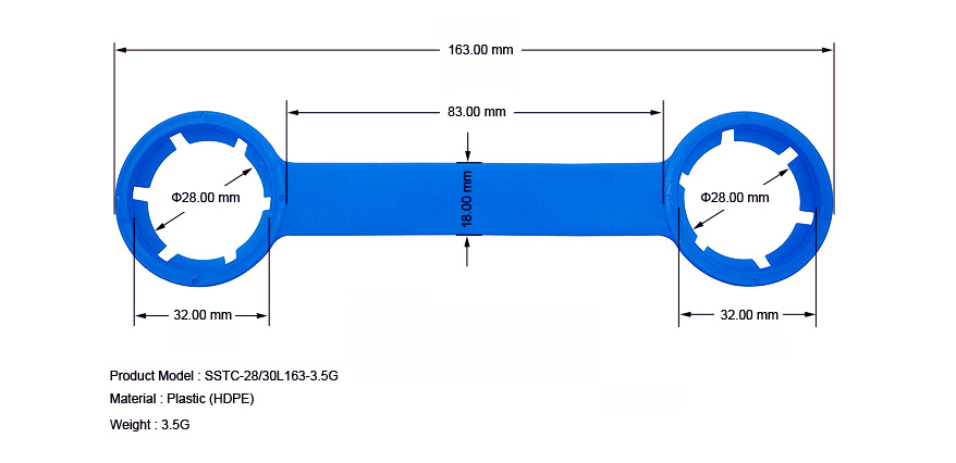 28mm plastic bridged carry handle