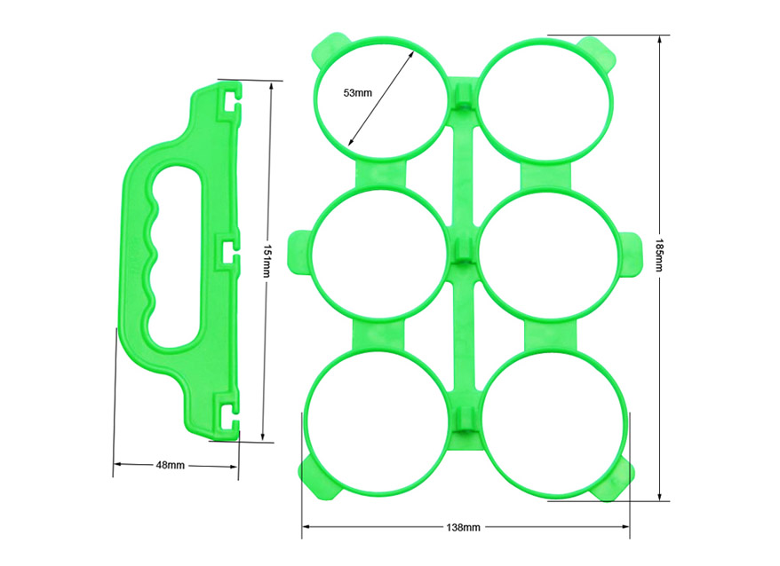 6 Pack Plastic Beer Cans Carrier 