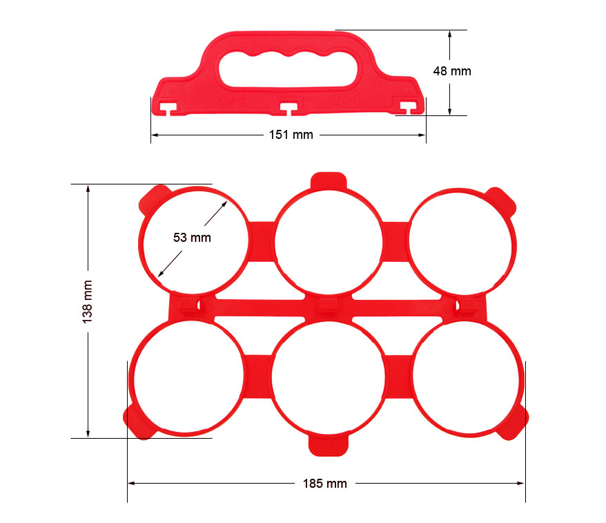 6 Pack Plastic Beer Cans Carrier 