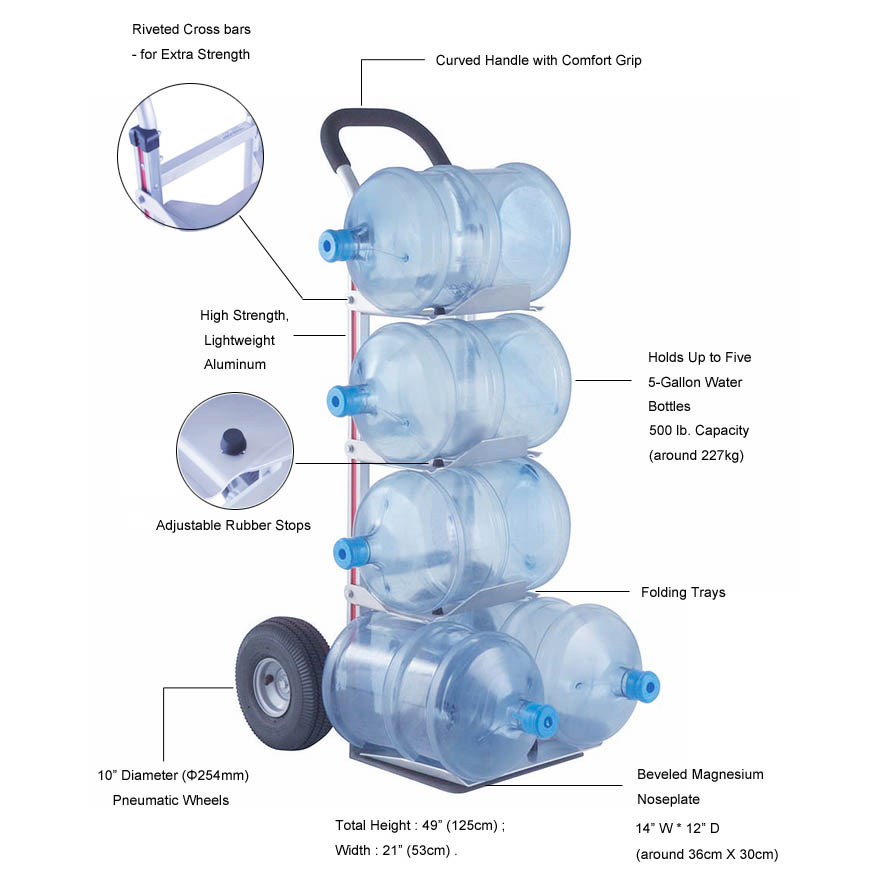 5 Gallon Bottled Water Transport Trolley