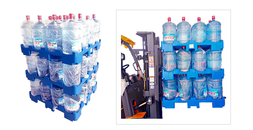 Vertical Stackable 5 Gallon Water Bottle Pallet