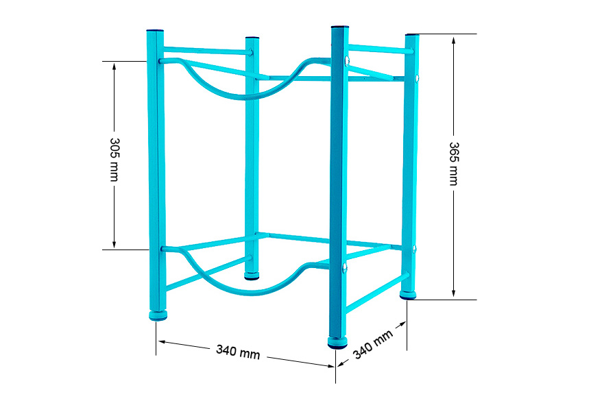 2 Tiered Steel 5 Gallon Water Bottle Storage Rack