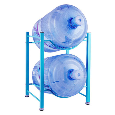 2 Tiered Steel 5 Gallon Water Bottle Storage Rack