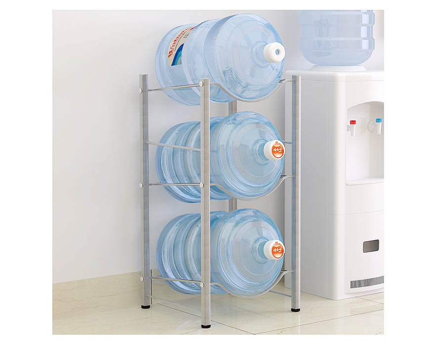 3 Tiered Steel 5 Gallon Water Bottle Storage Rack