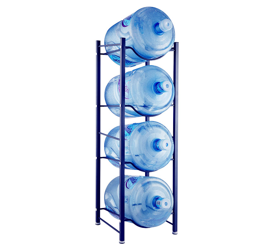 4 Tiered Steel 5 Gallon Water Bottle Storage Holder