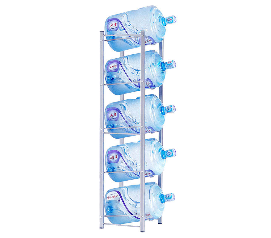 5 Tiered Steel 5 Gallon Water Bottle Storage Shelf