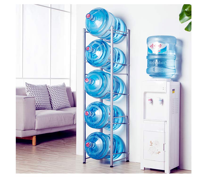 5 Tiered Steel 5 Gallon Water Bottle Storage Shelf