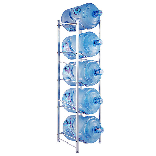 5 Tiered Steel 5 Gallon Water Bottle Storage Shelf