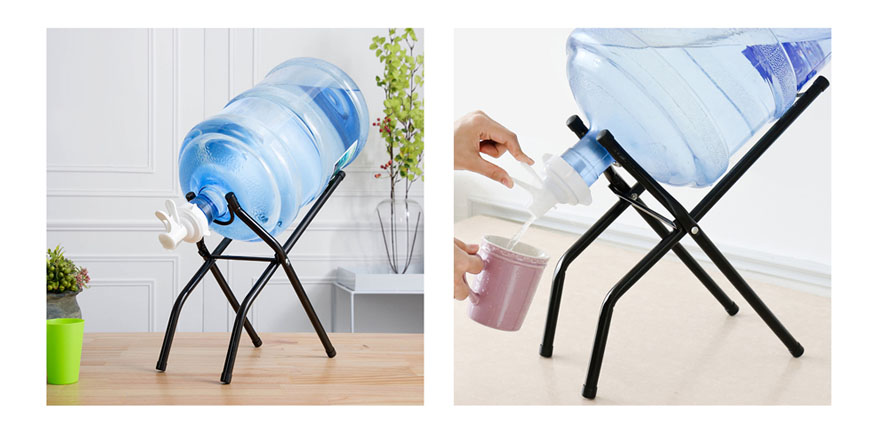 Foldable 5 Gallon Bottled Water Dispensing Bottle Rack